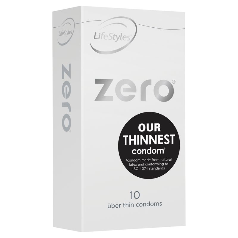 LifeStyles Zero Thin Lubricated Condoms – 52mm Condom 10 Pack
