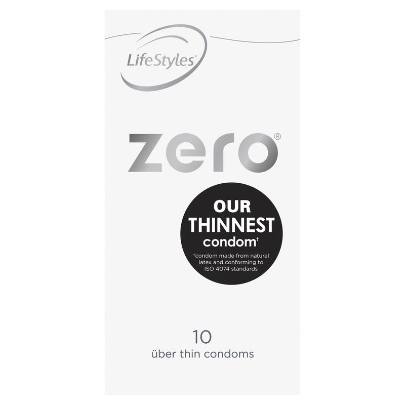 LifeStyles Zero Thin Lubricated Condoms – 52mm Condom 10 Pack