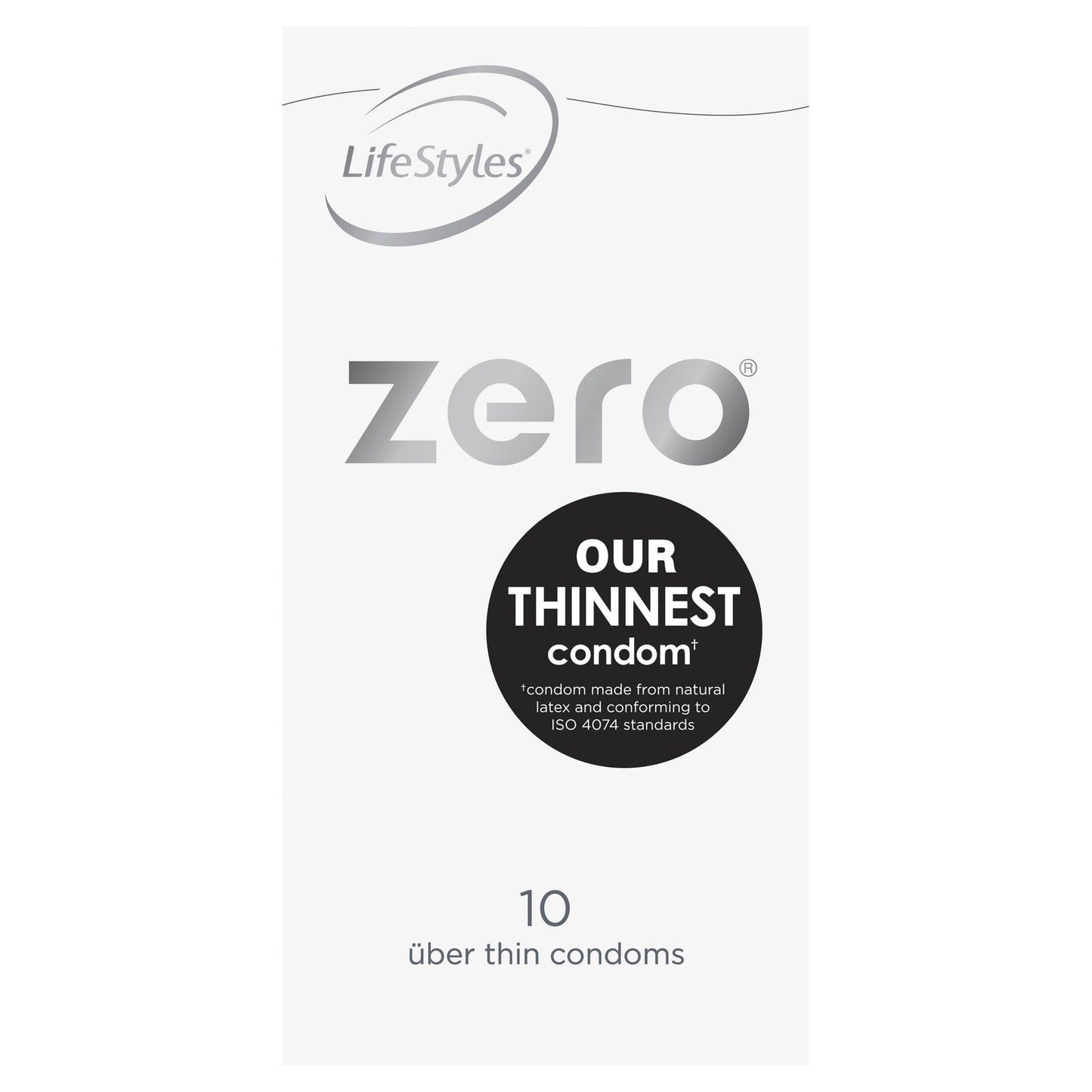 LifeStyles Zero Thin Lubricated Condoms – 52mm Condom 10 Pack