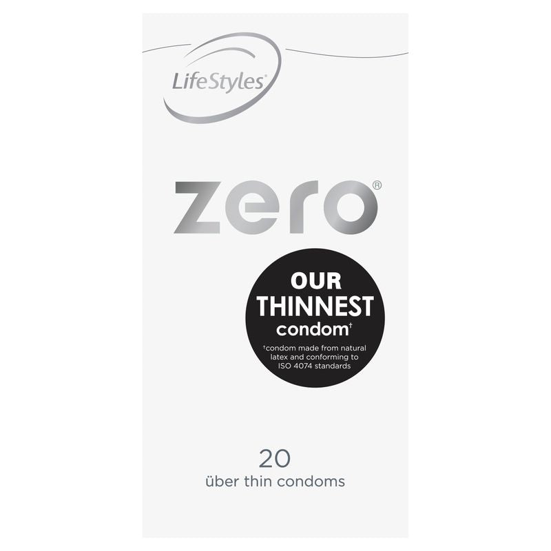 LifeStyles Zero Condoms – Uber Thin Lubricated Condoms 20 Pack
