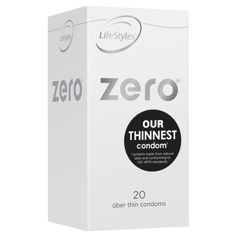 LifeStyles Zero Condoms – Uber Thin Lubricated Condoms 20 Pack