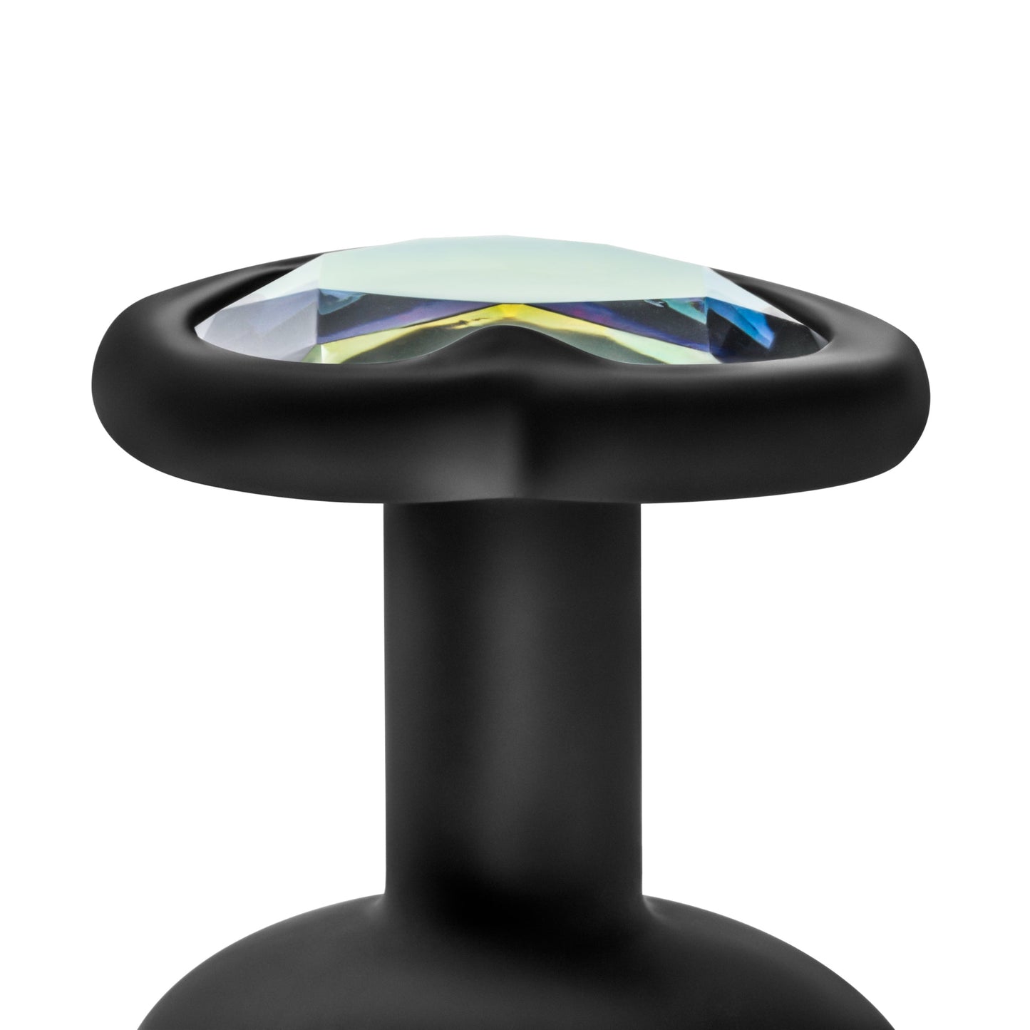 Luxe Bling Plugs Training Kit Black With Rainbow Gems 3 Sizes