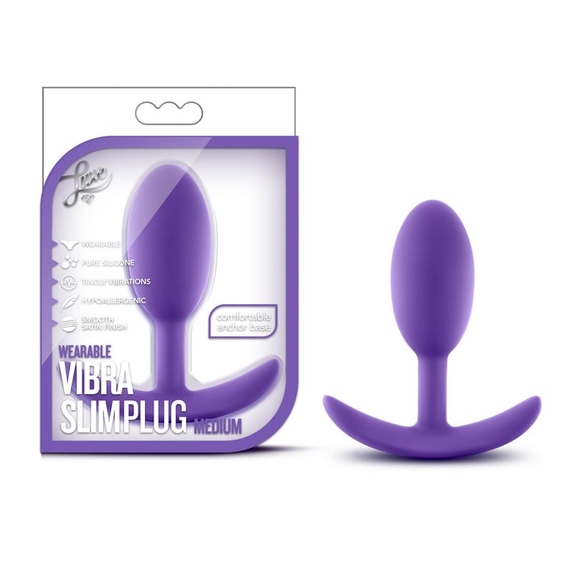 Luxe Wearable Vibra Slim Plug Medium – Silent Vibrating Anal Plug