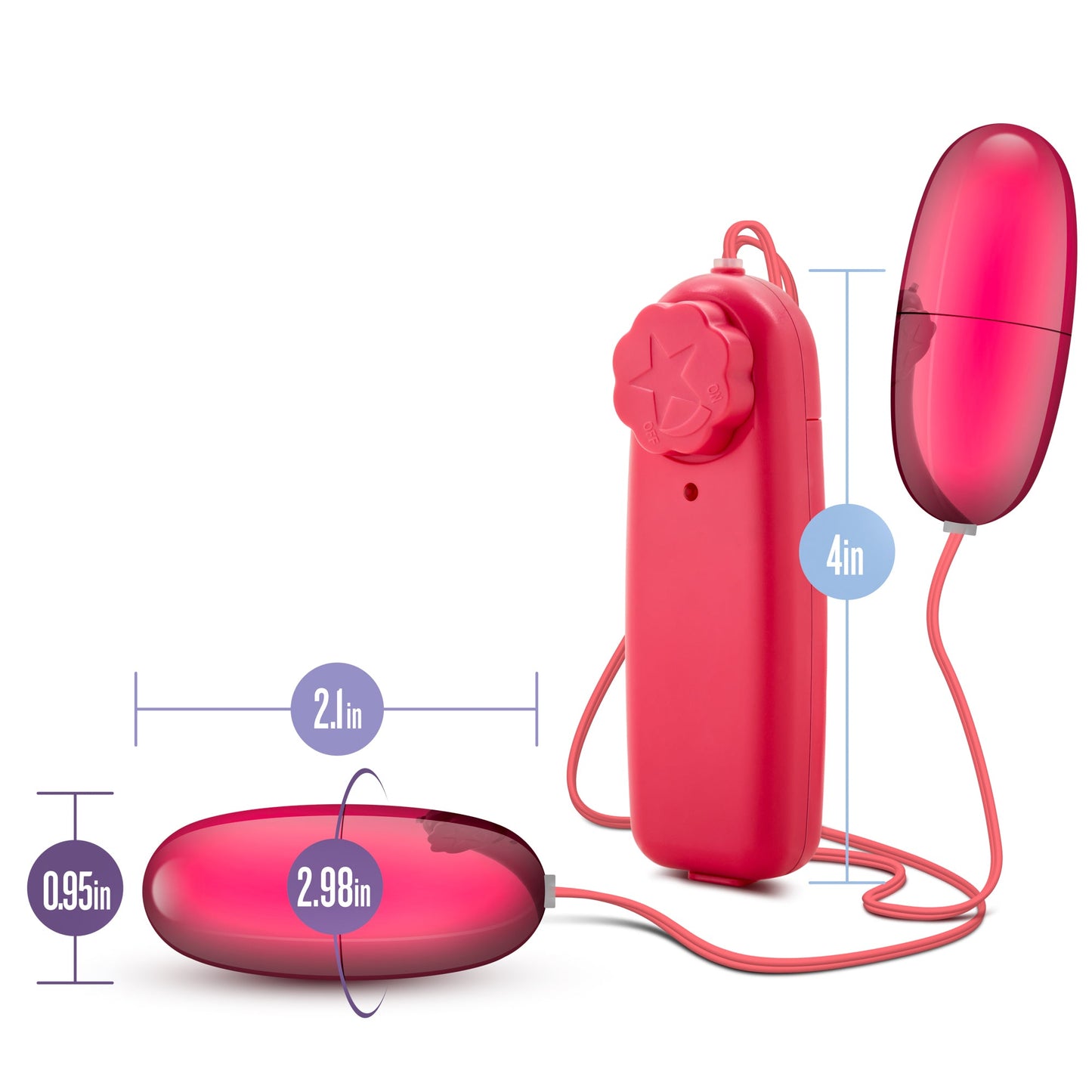 B Yours Double Pop Eggs Cerise Vibrating Pleasure Set