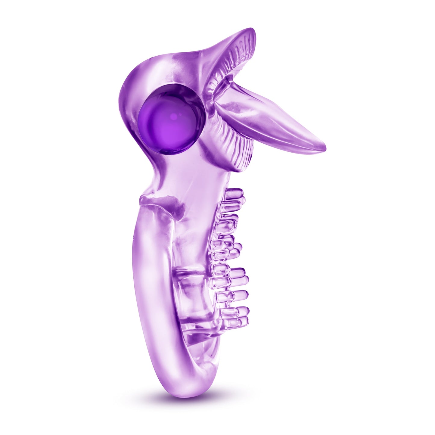 Vibrating Double Strap Cockring in Purple