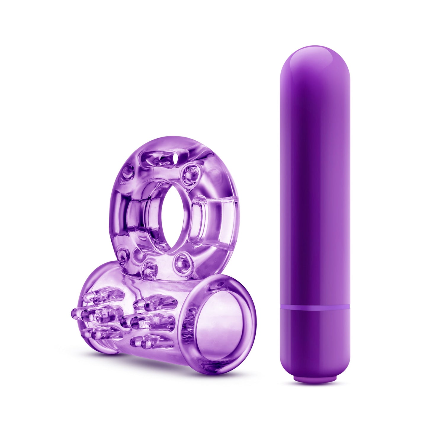 Play With Me Couples Play Vibrating Cock Ring in Purple