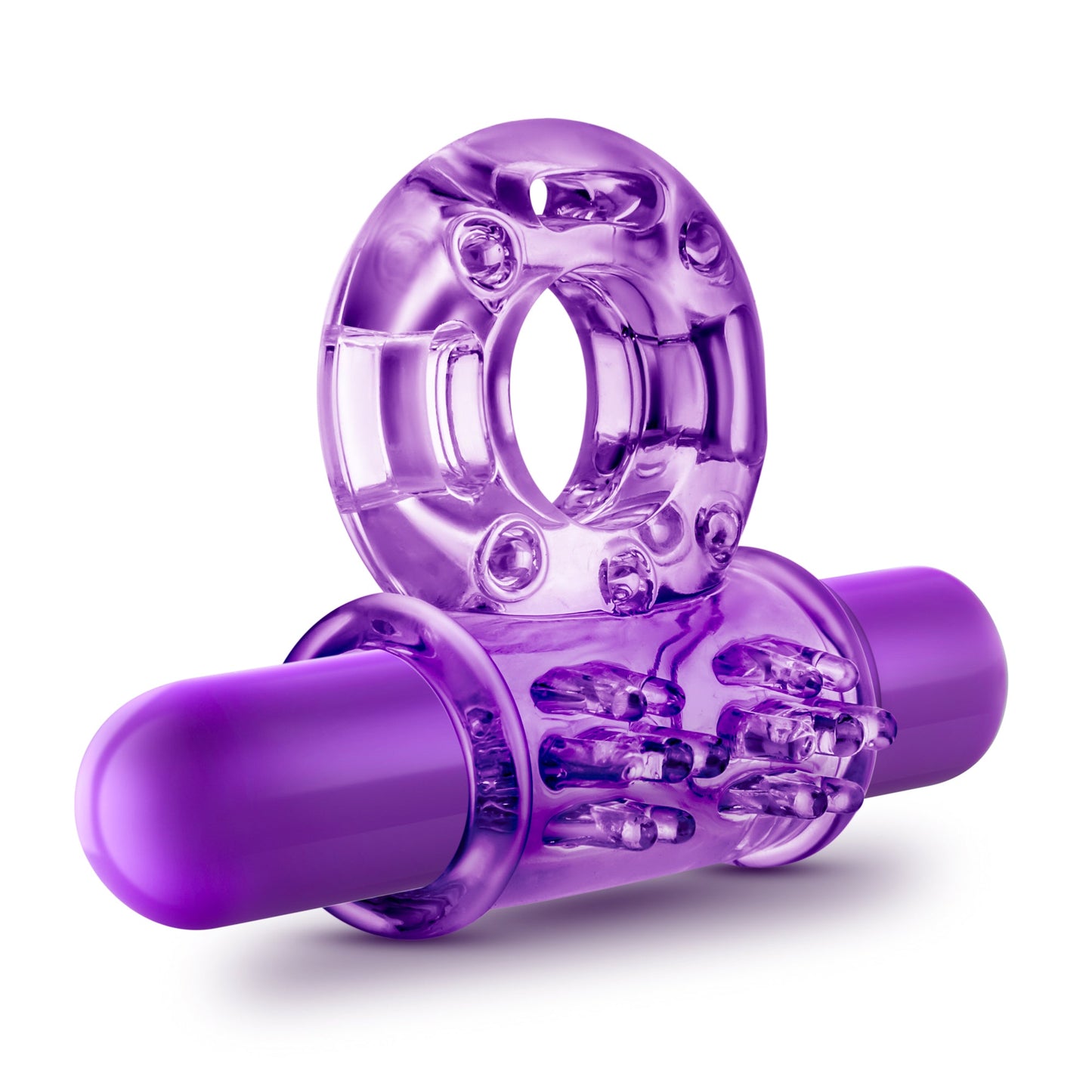 Play With Me Couples Play Vibrating Cock Ring in Purple