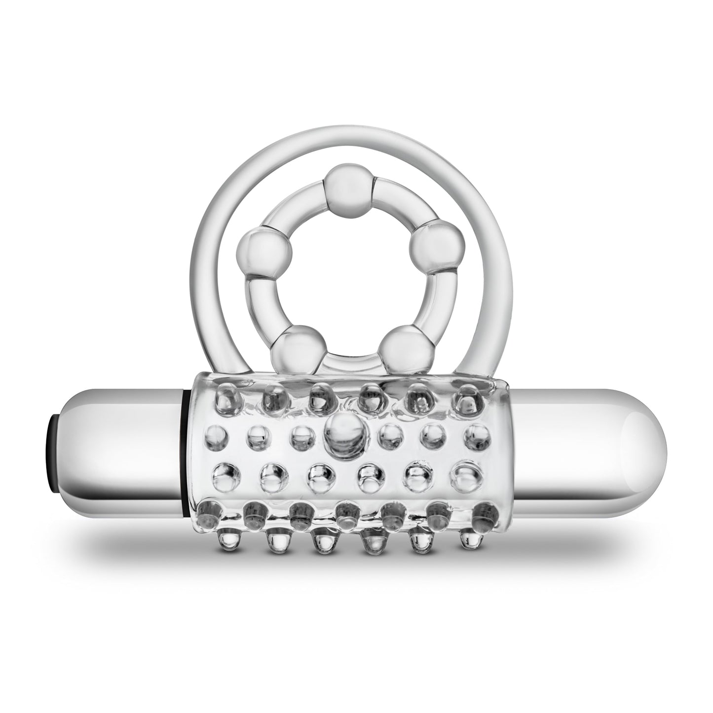 Stay Hard Vibrating Super Clitifier - Vibrating Cock Ring - Clear
