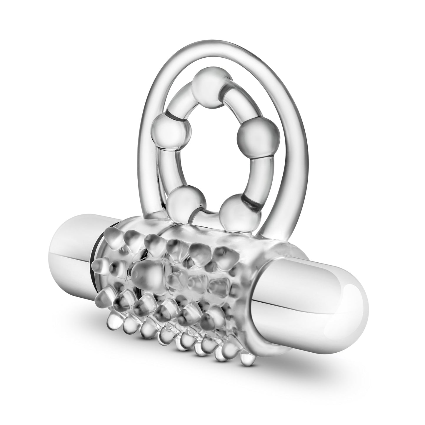 Stay Hard Vibrating Super Clitifier - Vibrating Cock Ring - Clear