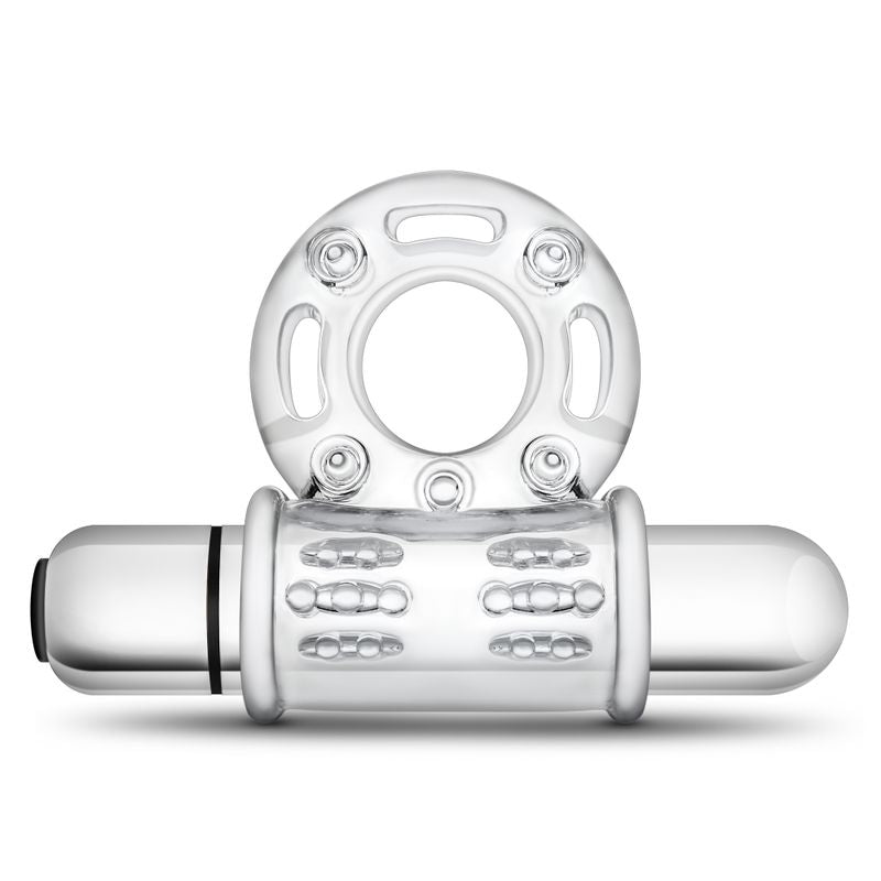Stay Hard 10 Function Vibrating Bull Ring – Clear Vibrating Cock Ring