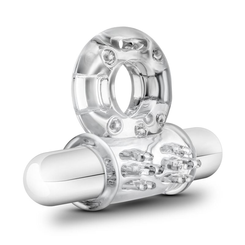Stay Hard 10 Function Vibrating Bull Ring – Clear Vibrating Cock Ring