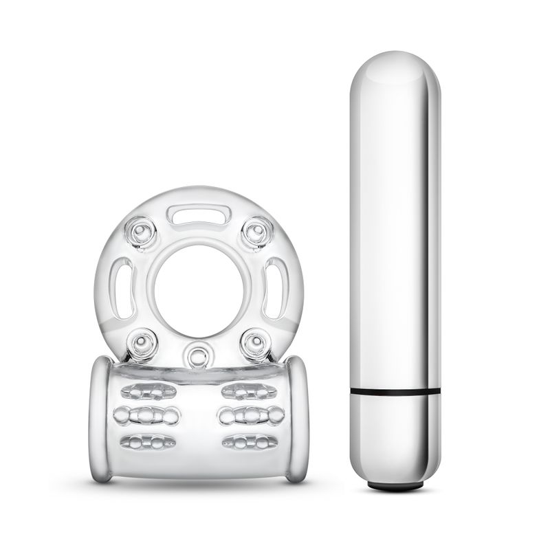 Stay Hard 10 Function Vibrating Bull Ring – Clear Vibrating Cock Ring