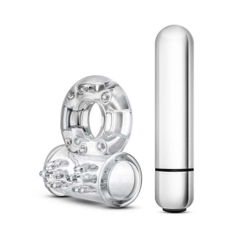 Stay Hard 10 Function Vibrating Bull Ring – Clear Vibrating Cock Ring