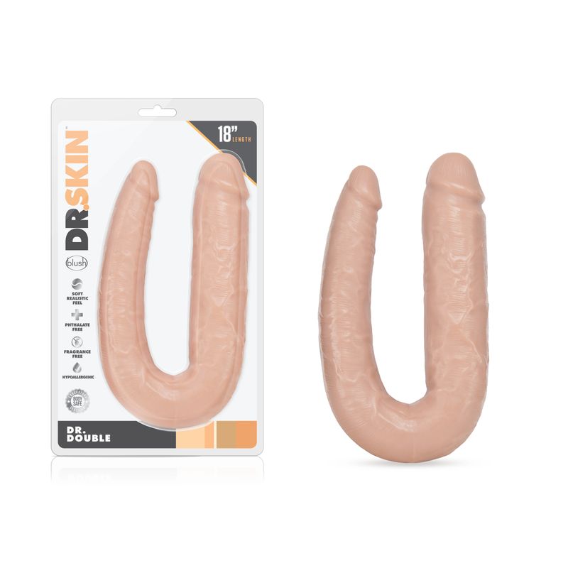Dr. Skin Dr. Double – Soft U-Shaped Double Penetration Dildo