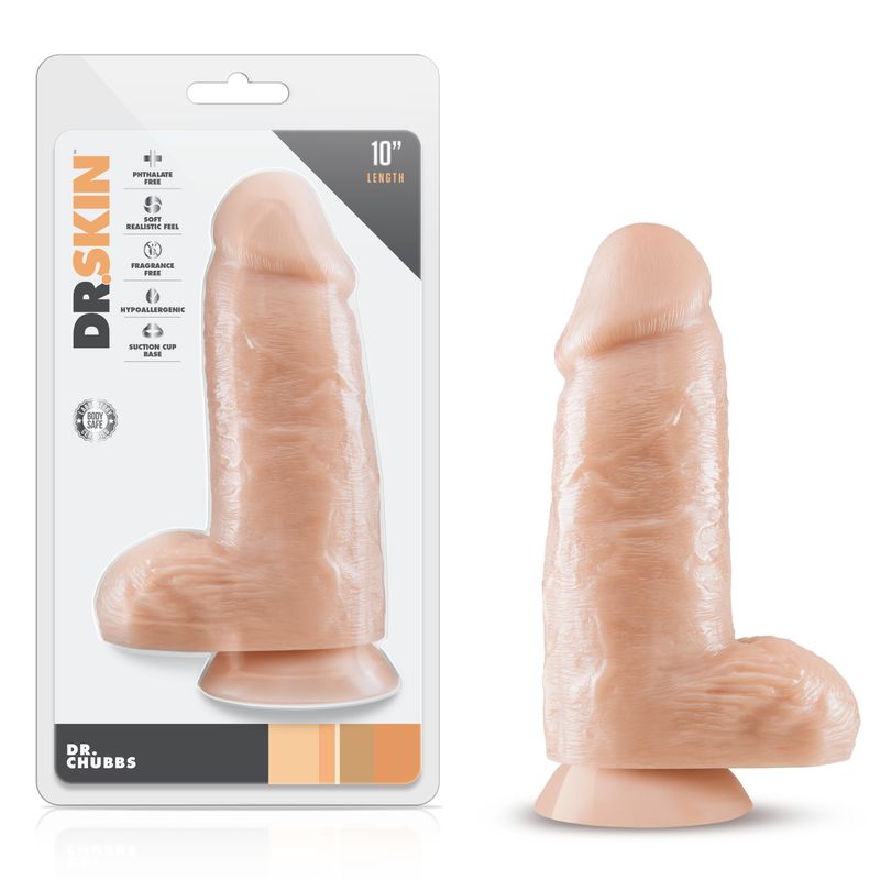 Dr. Skin Dr. Chubbs (Vanilla) – Realistic 6.75 Inch Insertable Vibrator