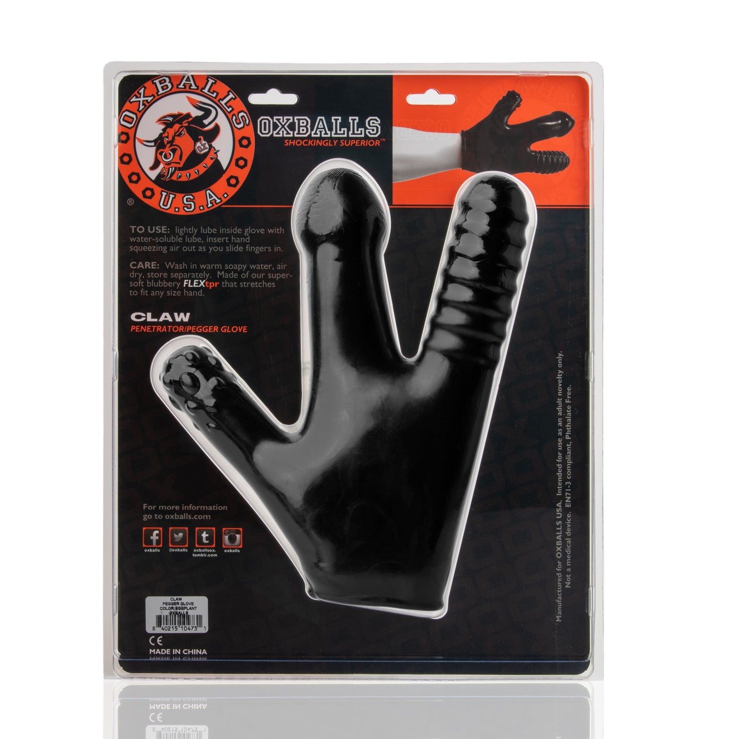 Claw Glove Black for Ultimate Pleasure and Control
