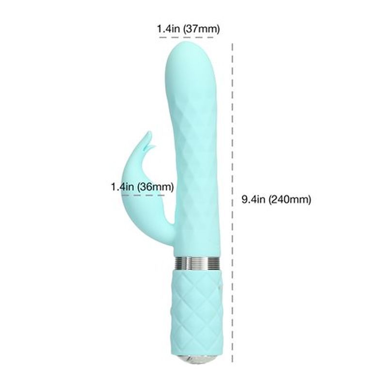 Pillow Talk Lively Teal Rabbit Vibrator