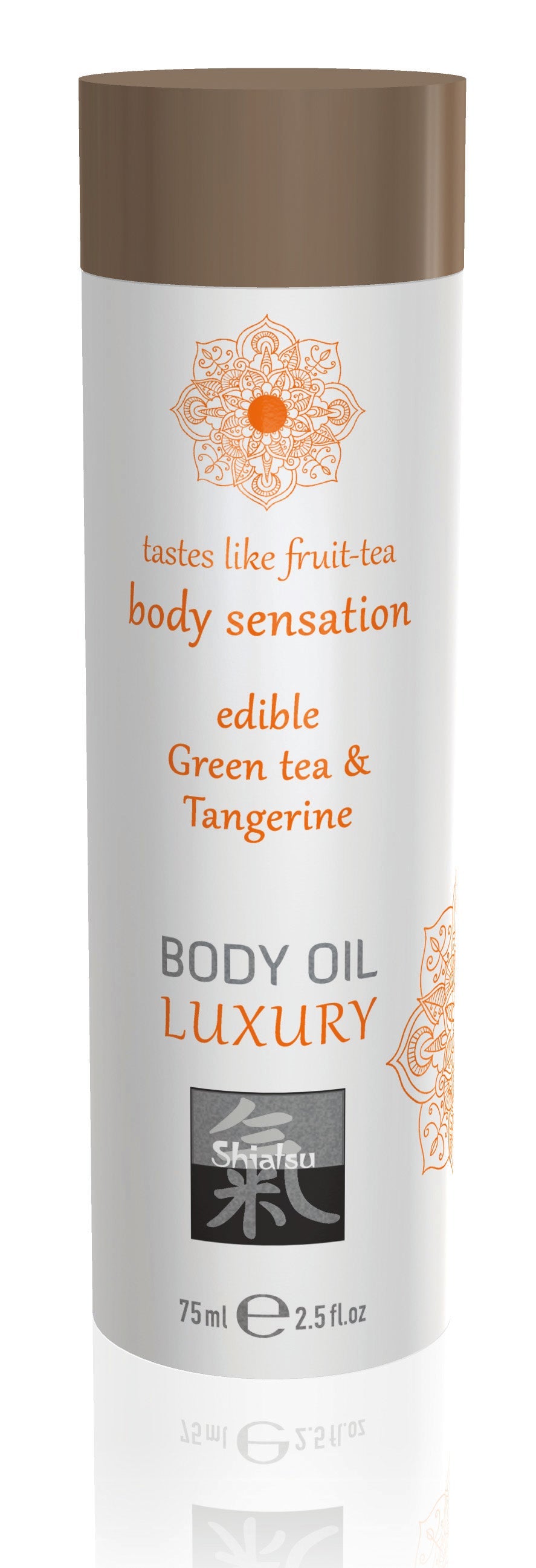 Shiatsu Luxury Edible Body Oil Green Tea and Tangerine 8 Ounce