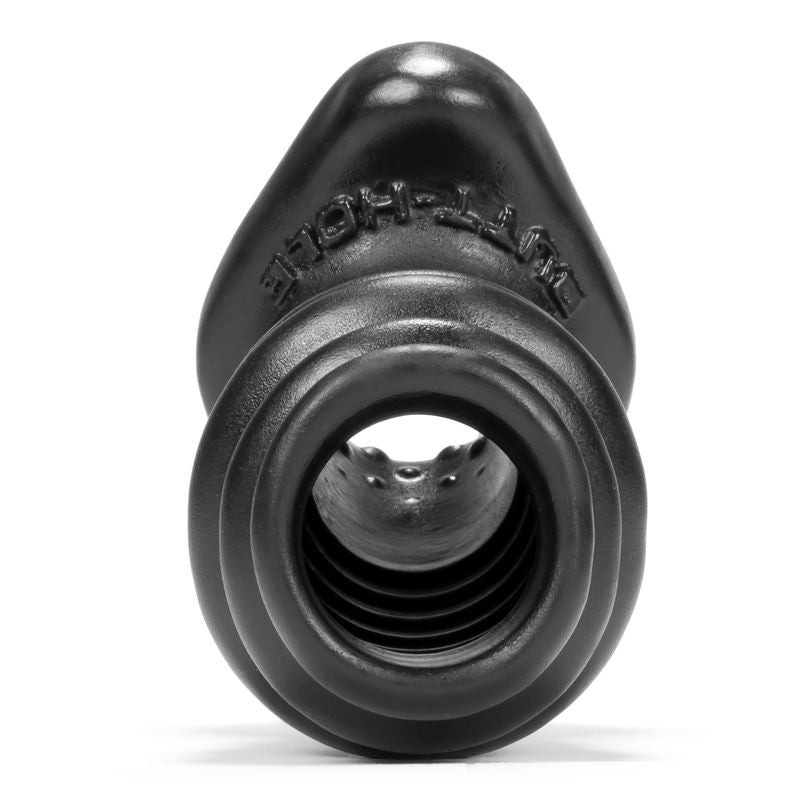 Butthole 2 Hollow Plug Medium Black Silicone