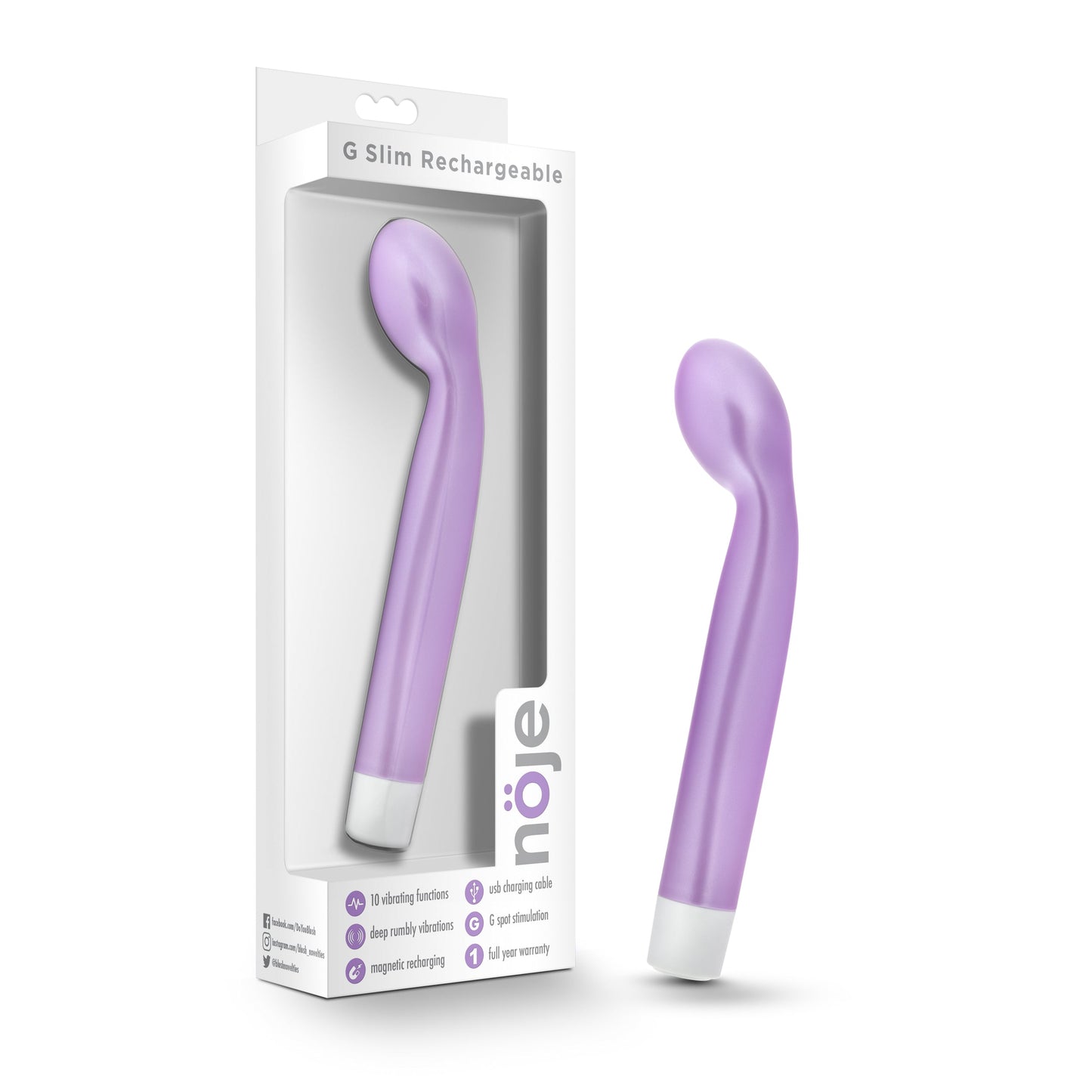 Noje G Slim Wisteria 8.25 Inch Vibrator