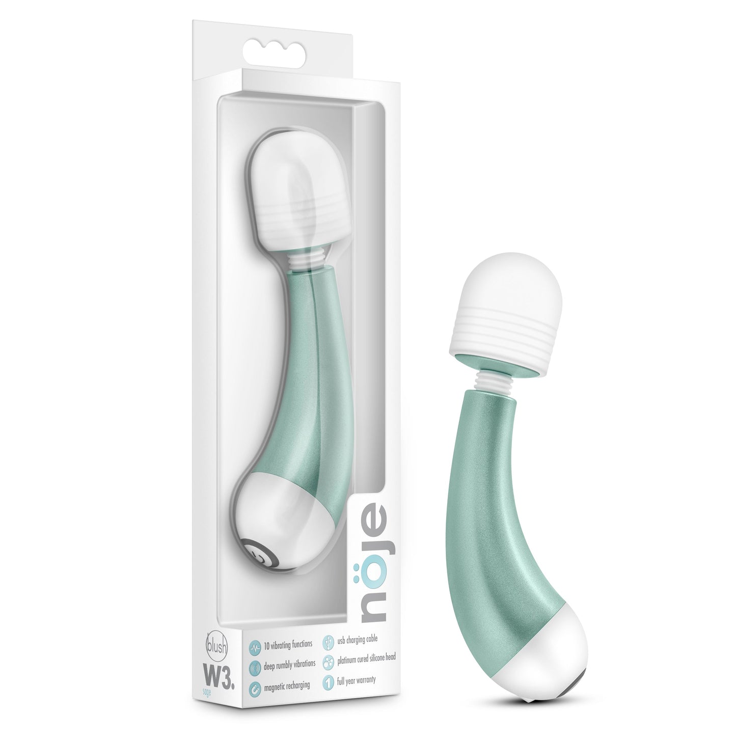 Noje W3 Sage 5.25 Inch Vibrating Pleasure Wand