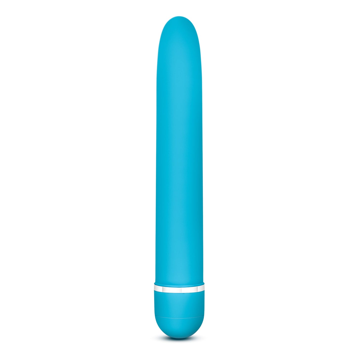 Rose Luxuriate Blue 7 Inch Vibrator with Satin Finish