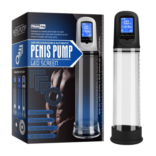 Luxury USB LCD Auto Pump – Rechargeable Penis Pump with Display
