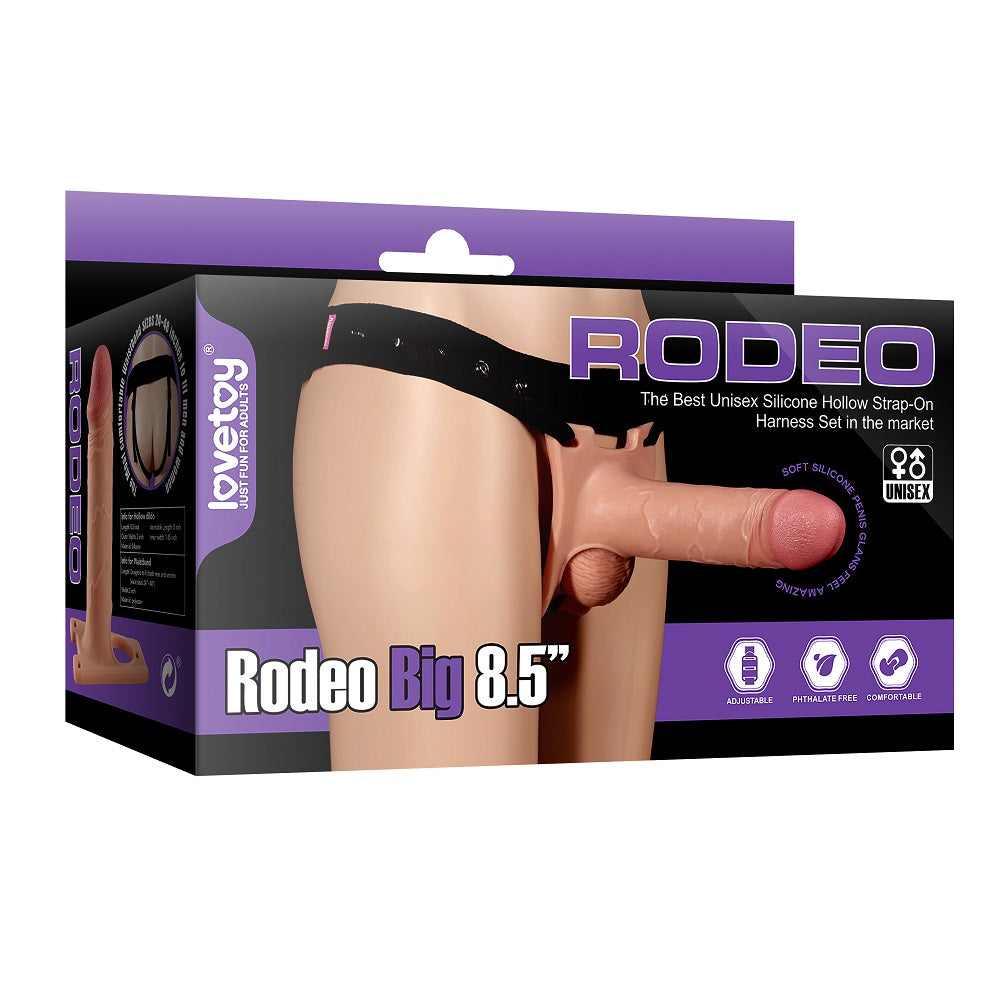 Hollow Big 8.5 Inch Strap-On (Flesh) – Silicone Hollow Dildo Strap-On