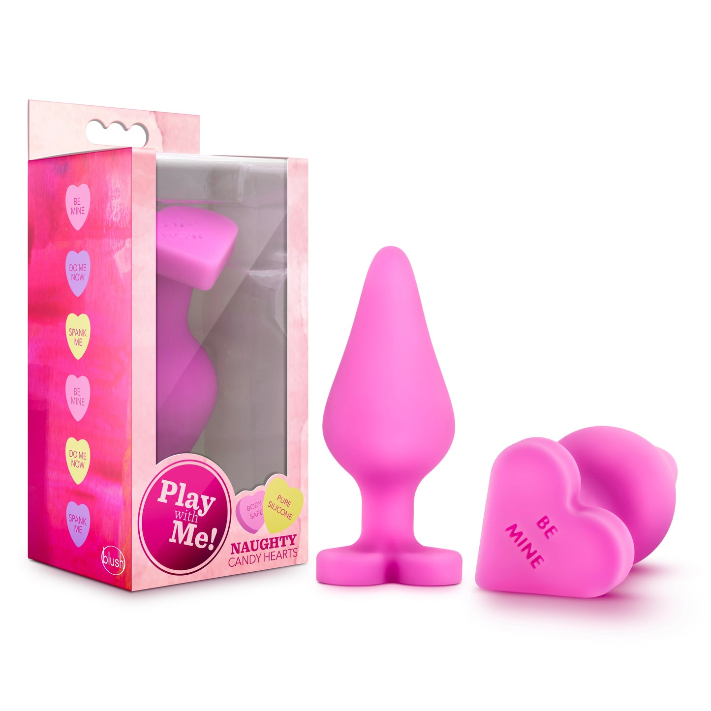 Naughty Candy Heart Be Mine Silicone Anal Plug Gift