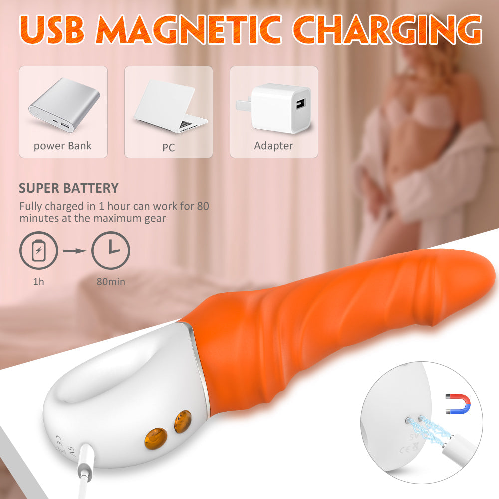 Tornado G-Spot Orange 231mm Long G-Spot Stimulator