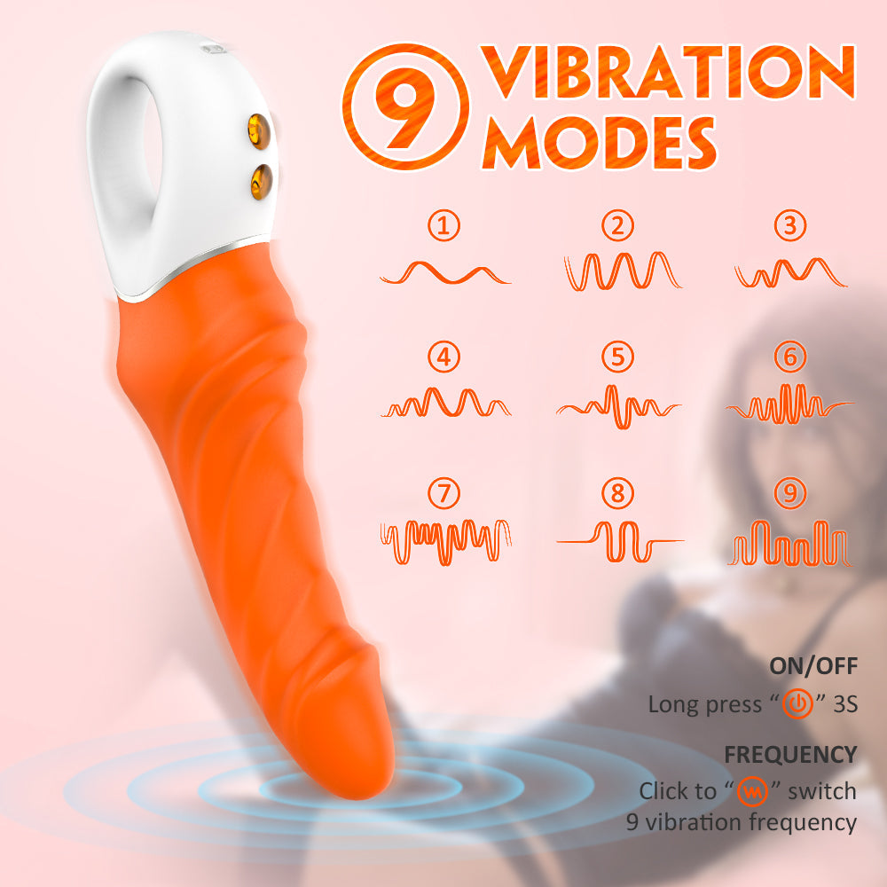 Tornado G-Spot Orange 231mm Long G-Spot Stimulator