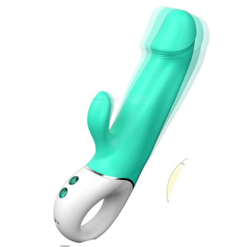 Wave Rabbit Teal 227mm Long Vibrator with 9 Modes