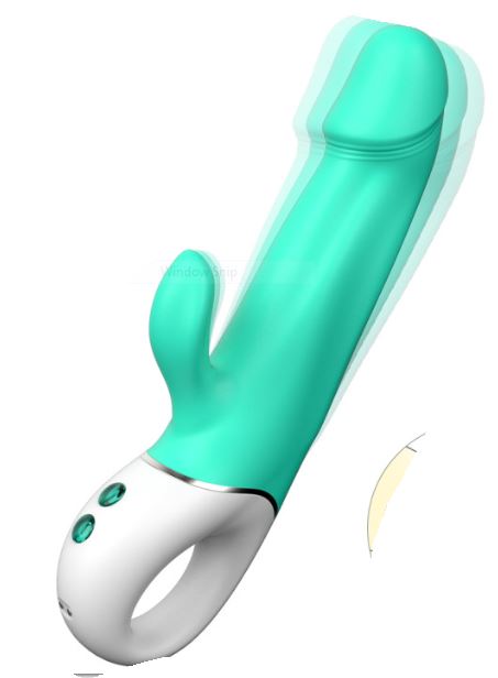 Wave Rabbit Teal 227mm Long Vibrator with 9 Modes