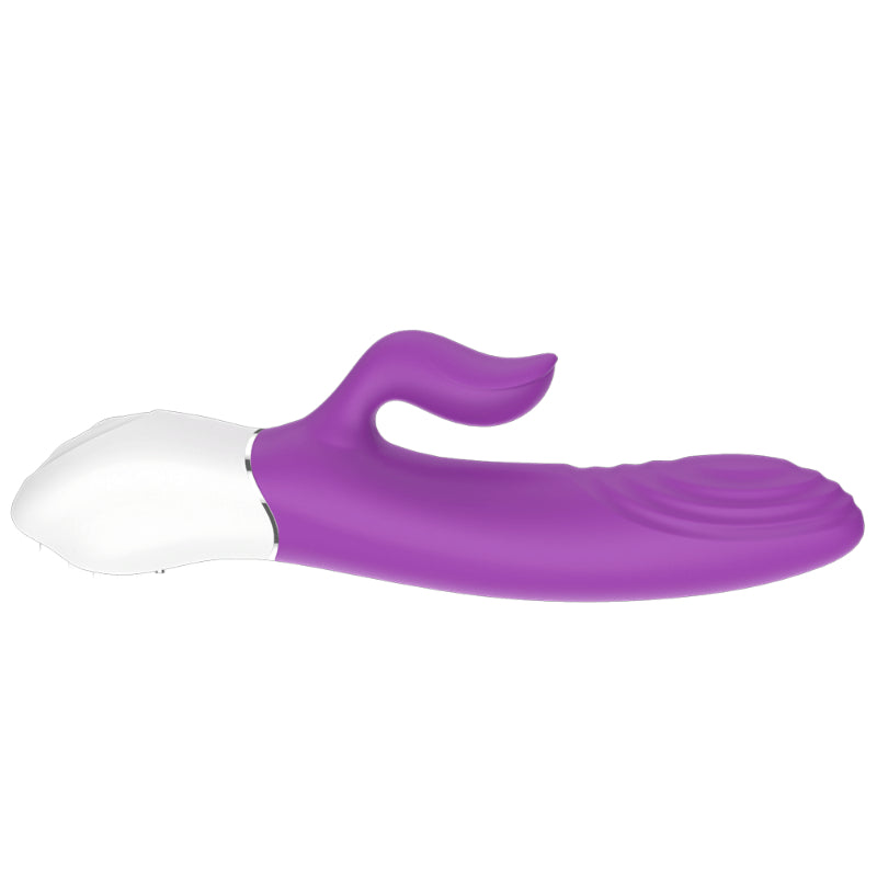 Lighter Thrusting Rabbit Vibrator Purple 8 Inch Length