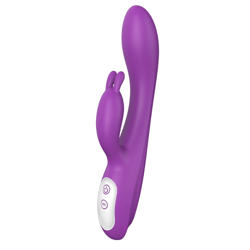 Naughty Heating Rabbit Vibrator Purple 8 Inches Long