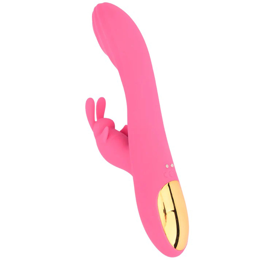 Intimately GG The GG Rabbit Vibe Bright Pink Food-Grade Silicone with Gold Accents