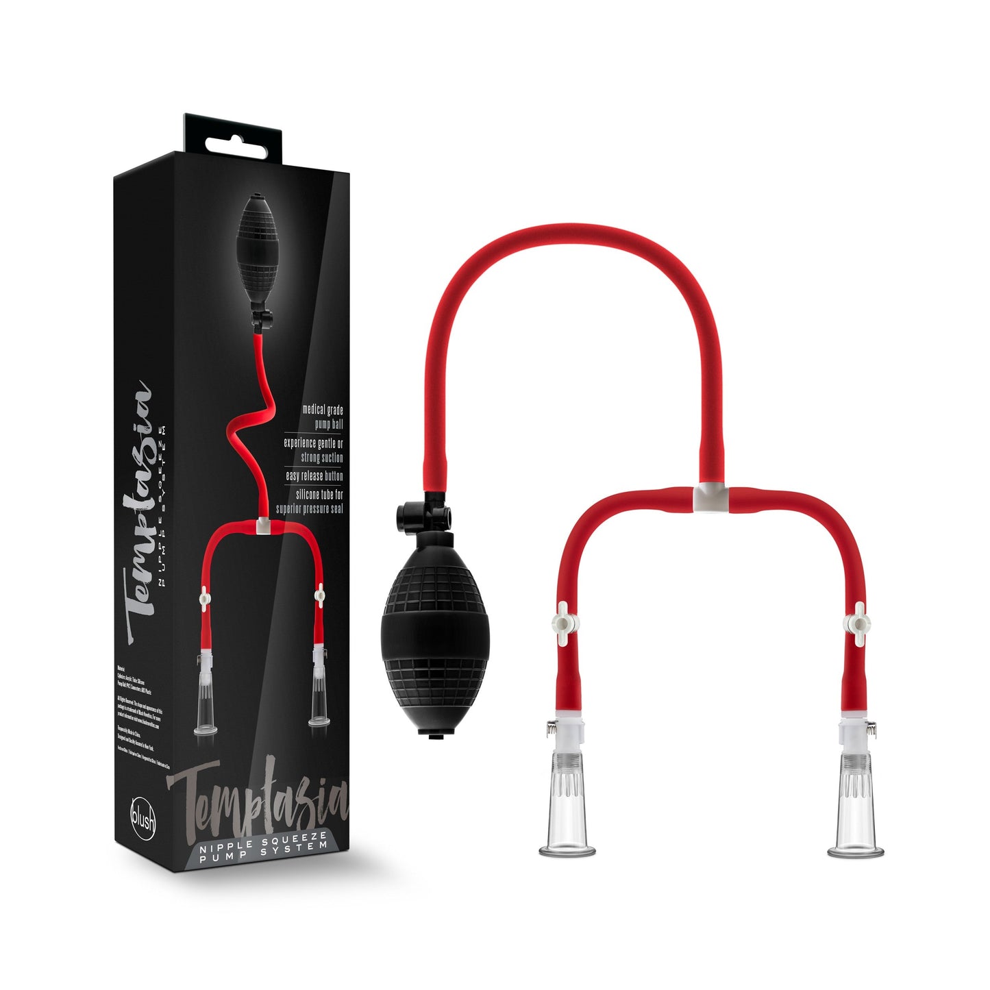 Temptasia Nipple Squeeze Pump System in Black
