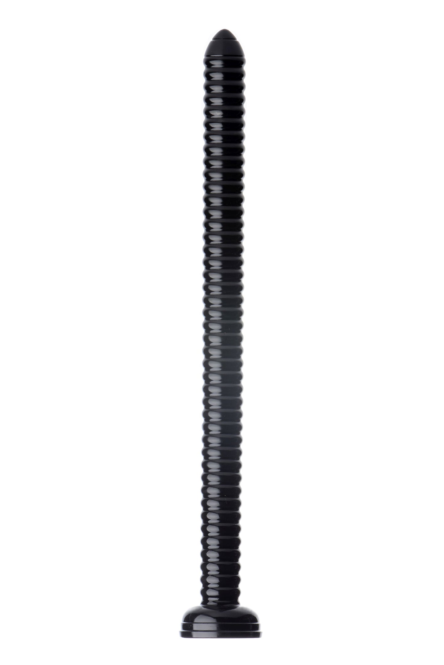 Ribbed Hose 19 Inch Flexible Dong with Suction Cup Base