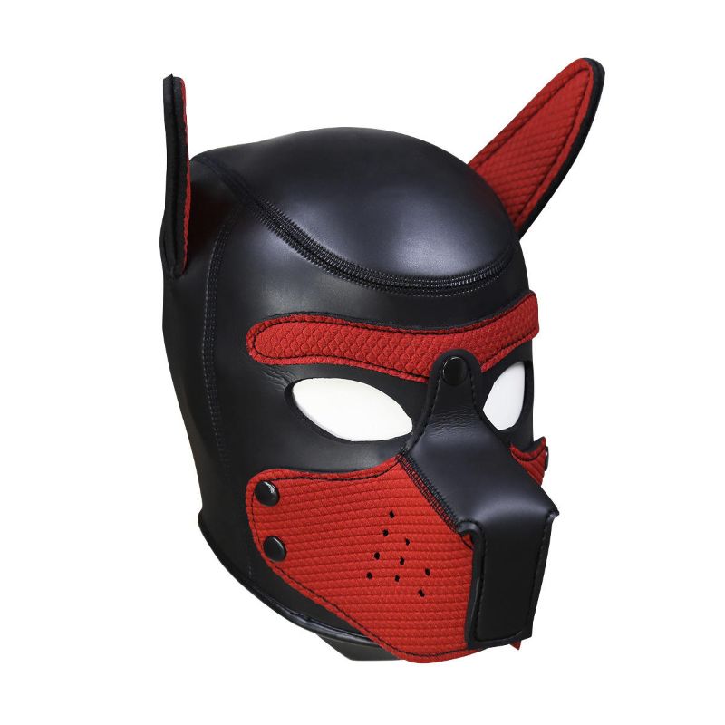 Puppy Play Mask Red – Neoprene Rubber Mask