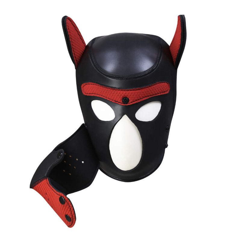 Puppy Play Mask Red – Neoprene Rubber Mask
