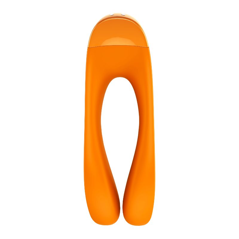 Satisfyer Candy Cane Finger Vibe Orange - Compact Pleasure Toy
