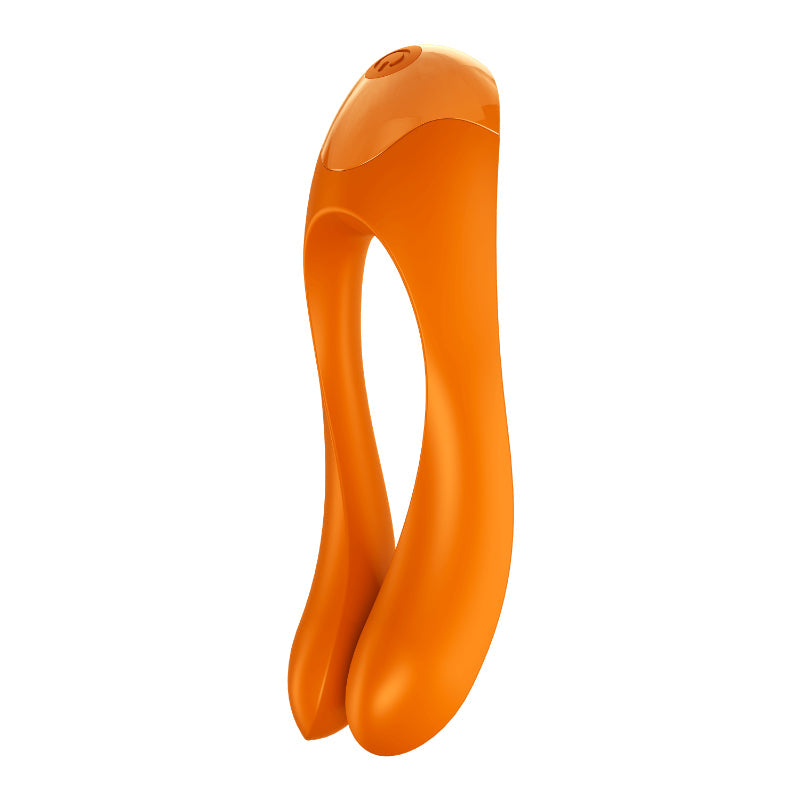 Satisfyer Candy Cane Finger Vibe Orange - Compact Pleasure Toy