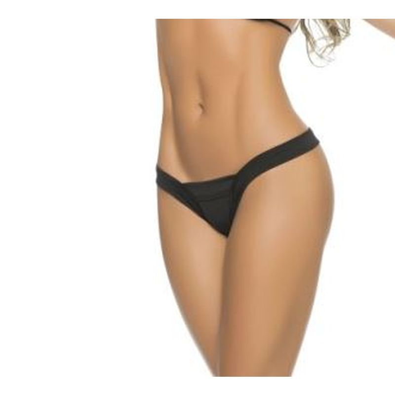 Perfect Thong – Glossy Wet Look Black Lingerie Thong