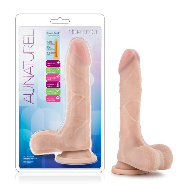 Au Naturel Mr Perfect Realistic 8.5 Inch Slim Dildo