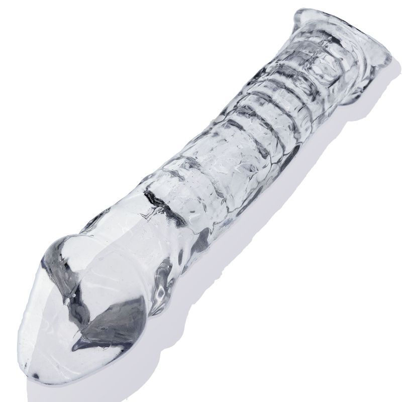Muscle Ripped Cocksheath Clear - 9 Inch - Adjustable Size Fit