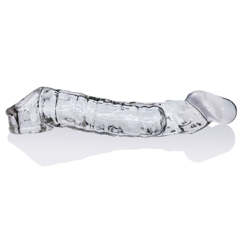 Muscle Ripped Cocksheath Clear - 9 Inch - Adjustable Size Fit
