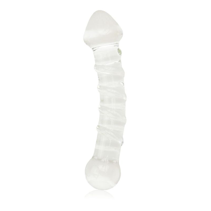Glass Romance 5 Clear 7in Glass Dildo for Unique Sensation