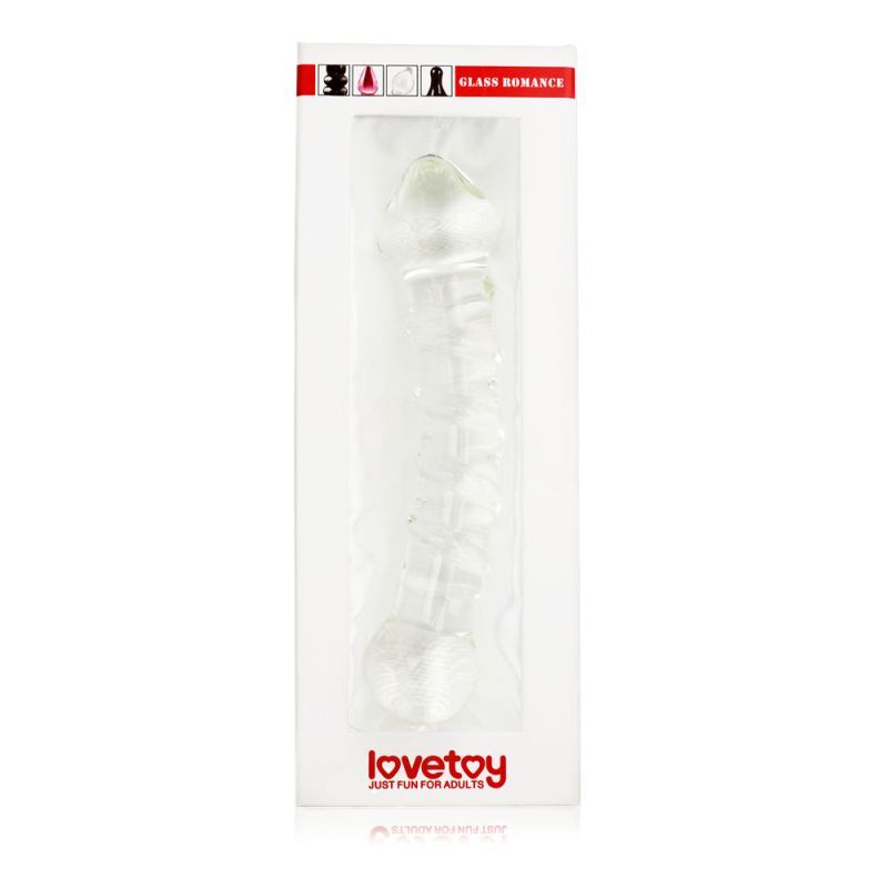 Glass Romance 5 Clear 7in Glass Dildo for Unique Sensation