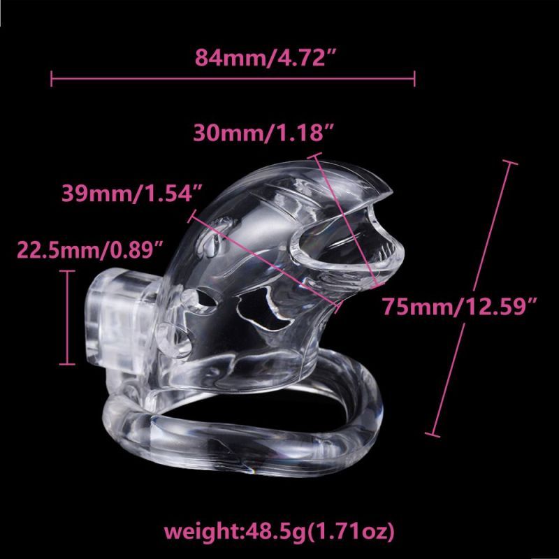 Brutus Shark – Adjustable Polycarbonate Chastity Cage with Ergonomic Rings
