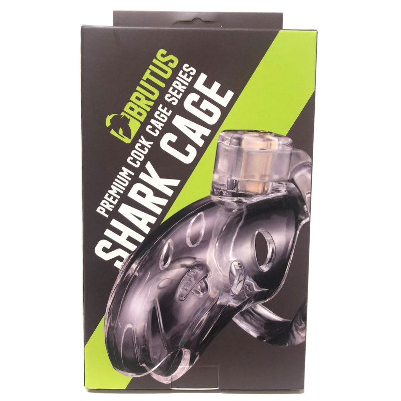 Brutus Shark – Adjustable Polycarbonate Chastity Cage with Ergonomic Rings